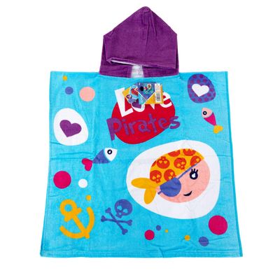 Desconocido Pirates Collection Cotton Poncho Towel, Unisex Adult, Multicoloured, One Size