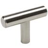 PJS Hardware Cabinet Hardware Satin Nickel Euro Style T Bar Knob 05SNthe Best! view 1