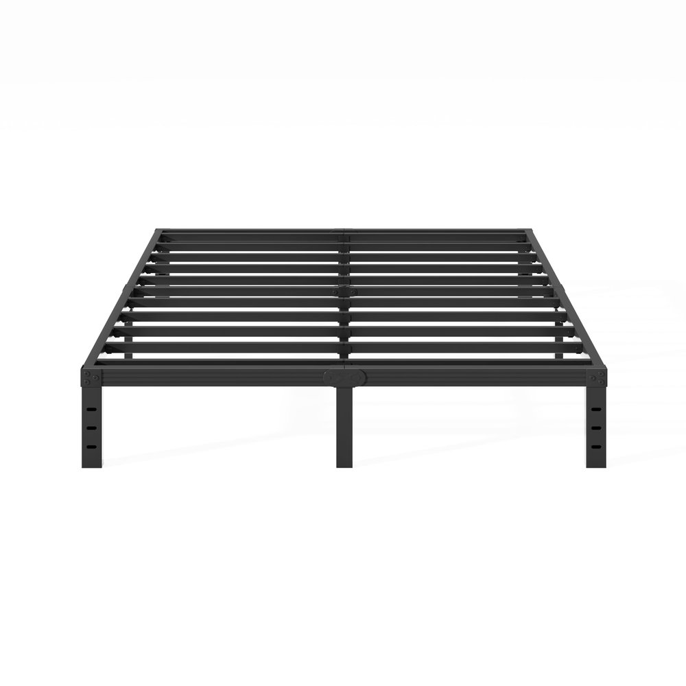 COMASACH 14 Inch Bed Frames Queen Size 2000 lbs Heavy Duty Platform with Sturdy Metal Slats, No Box Spring Needed, Easy Assembly, Under Bed Storage, Noise-Free, Non-Slip