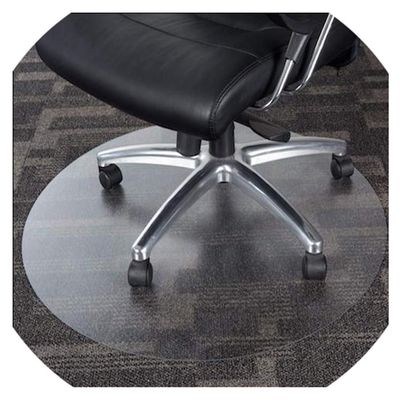 HYCH-Chair Mat For Hard Floors, Round Plastic Carpet Non-slip Household Hardwood Floor Protection High temperature resistancePVCTransparent pad,1.5mm,70cm