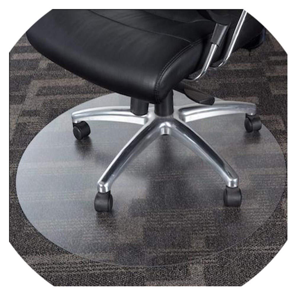 HYCH-Chair Mat For Hard Floors, Round Plastic Carpet Non-slip Household Hardwood Floor Protection High temperature resistancePVCTransparent pad,1.5mm,70cm