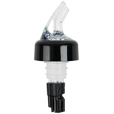 (12-PCS-5/8 Ounce) Black Automatic Measure Pourer Drinks Wine Cocktail Dispenser Portion Control Bar Tools Measured Quick Shot Spirit Liquor Pourers Stopper with Collar
