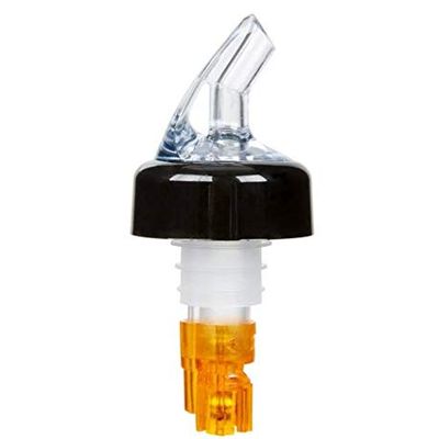 (12-PCS - 1/2 Ounce) Orange Automatic Measure Pourer Drinks Wine Cocktail Dispenser Portion Control Bar Tools Measured Quick Shot Spirit Liquor Pourers Stopper with Collar
