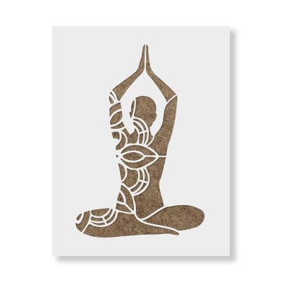 Mandala Yoga Stencil - Craft Serene and Spiritual Stencil Decor, Yoga Studio Decor