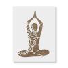 Mandala Yoga Stencil - Craft Serene and Spiritual Stencil Decor, Yoga Studio Decor view 1