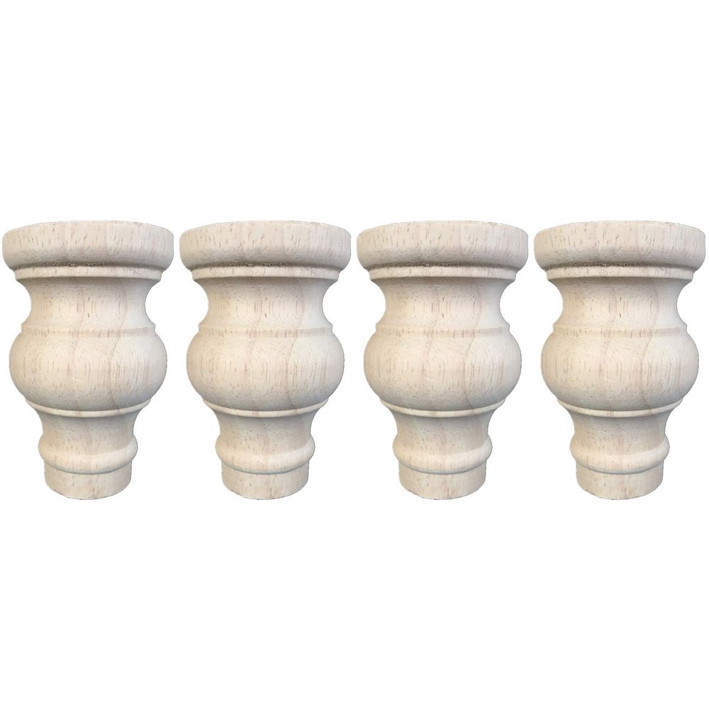 No Paint Set of 4 Carvings Shaped Wood TV Table Legs Furniture Sofa Chair Ottoman Couch Bed Wardrobe Cabinet Legs Type-B