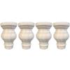 No Paint Set of 4 Carvings Shaped Wood TV Table Legs Furniture Sofa Chair Ottoman Couch Bed Wardrobe Cabinet Legs Type-B view 1