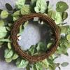 Wreaths LIU- Artificial Green Plant Decorated with Cotton Pastoral Style Front Door, for Halloween and Christmas view 3
