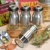 Dulton K20-0126 Curved Spice Jar, Silver view 2