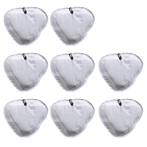 DOITOOL 8pcs Steam Mop Replacement Microfiber Pads for Steam Cleaner Reusable Mopping Pads Washable Cloth Covers