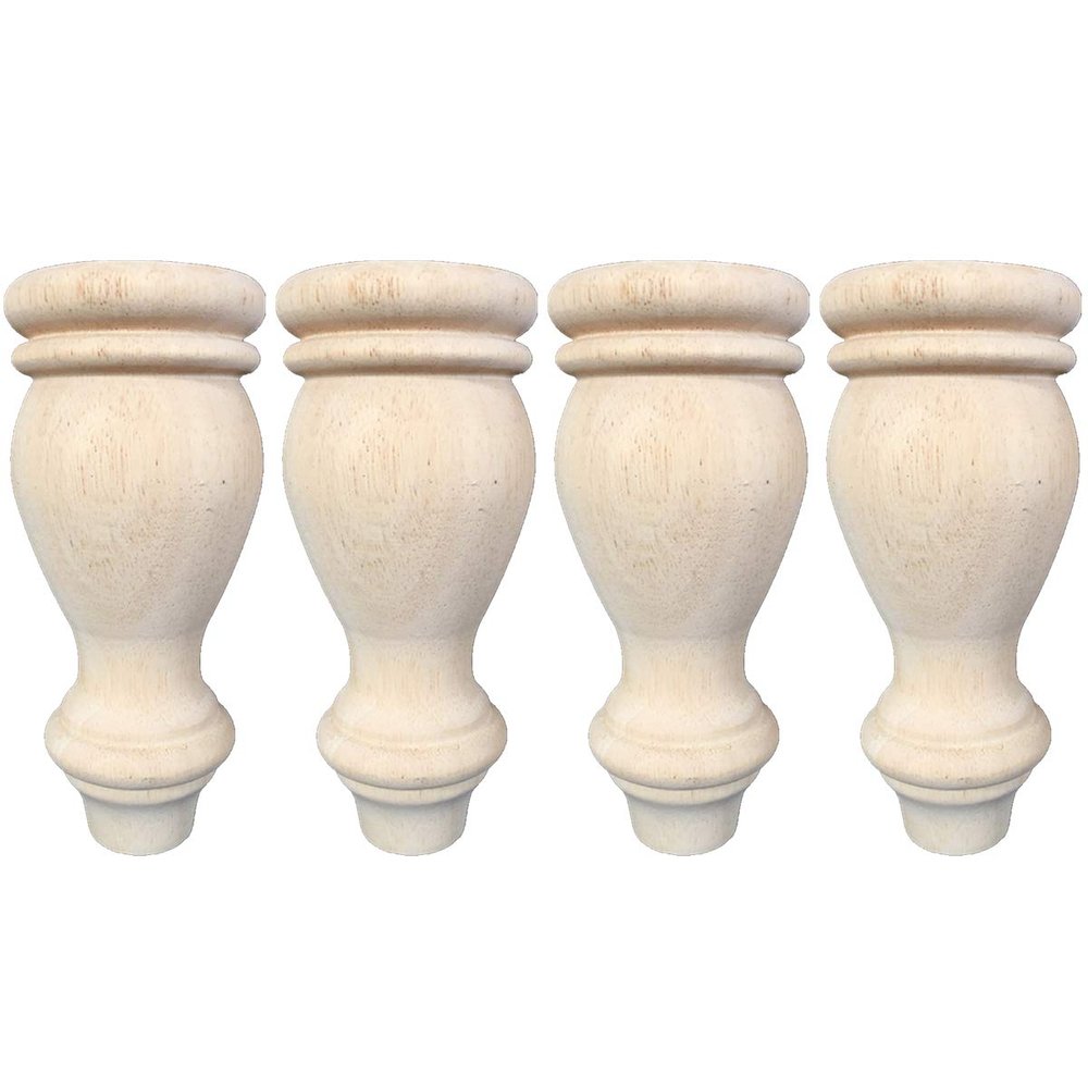 No Paint Set of 4 Carvings Shaped Wood TV Table Legs Furniture Sofa Chair Ottoman Couch Bed Wardrobe Cabinet Legs Type-A