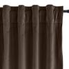 Drapifytex Set of 2 Solid Velvet Room Darkening Curtains Back Tab Rod Pocket Brown 50W x 63L Inch view 2