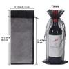 Shintop Organza Wine Bags 750ML, 14 1/3 x 6 1/3 inches Wine Bottle Gift Bags with Drawstring for Halloween Party Festival Gift Favors (Black, 30pcs) view 2