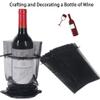Shintop Organza Wine Bags 750ML, 14 1/3 x 6 1/3 inches Wine Bottle Gift Bags with Drawstring for Halloween Party Festival Gift Favors (Black, 30pcs) view 4