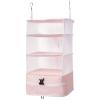 TABITORA Travel Luggage Organizer and Packing Cube Space Saver with Built in Hanging Shelves and Laundry Storage Compartment (Pink XL) view 1