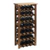 Everous Wine Rack Wood Floor Standing 28 Bottles - 7 Tier Wooden Wine Holder Storage Organizer for Kitchen, Pantry, Wine Cellar, Bar - Freestanding Display Rack Natural Acacia - Sustainable Home Decor view 1