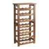 Everous Wine Rack Wood Floor Standing 28 Bottles - 7 Tier Wooden Wine Holder Storage Organizer for Kitchen, Pantry, Wine Cellar, Bar - Freestanding Display Rack Natural Acacia - Sustainable Home Decor view 4
