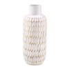 AeraVida Raindrops Inspired White Stained Mango Tree 10 Inches Wood Vase | Decorative Wood Vase for Flowers | Home Decor view 1
