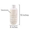AeraVida Raindrops Inspired White Stained Mango Tree 10 Inches Wood Vase | Decorative Wood Vase for Flowers | Home Decor view 3