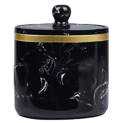 Cabilock 1pc Marble Pattern Toothpick Holder Lid Stylish Cotton Swab Storage Box for Home Decor Material for Kitchen and Bathroom Use