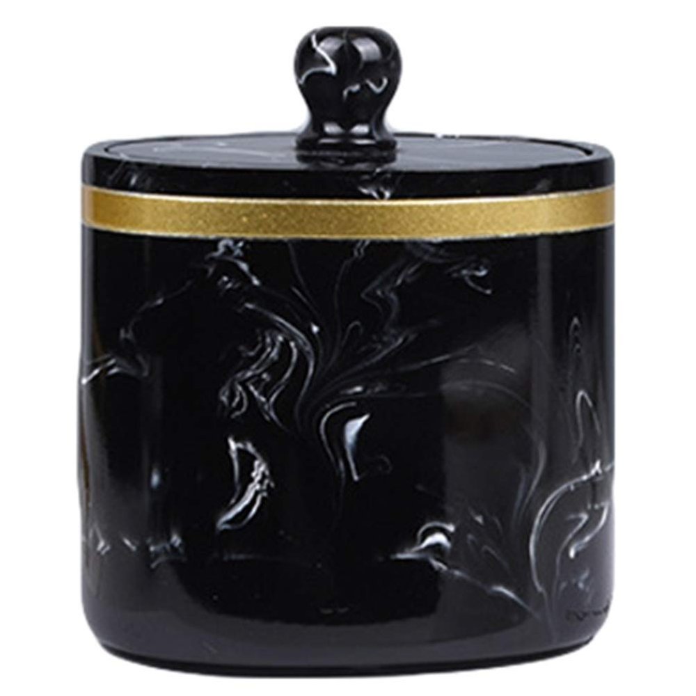 Cabilock 1pc Marble Pattern Toothpick Holder Lid Stylish Cotton Swab Storage Box for Home Decor Material for Kitchen and Bathroom Use
