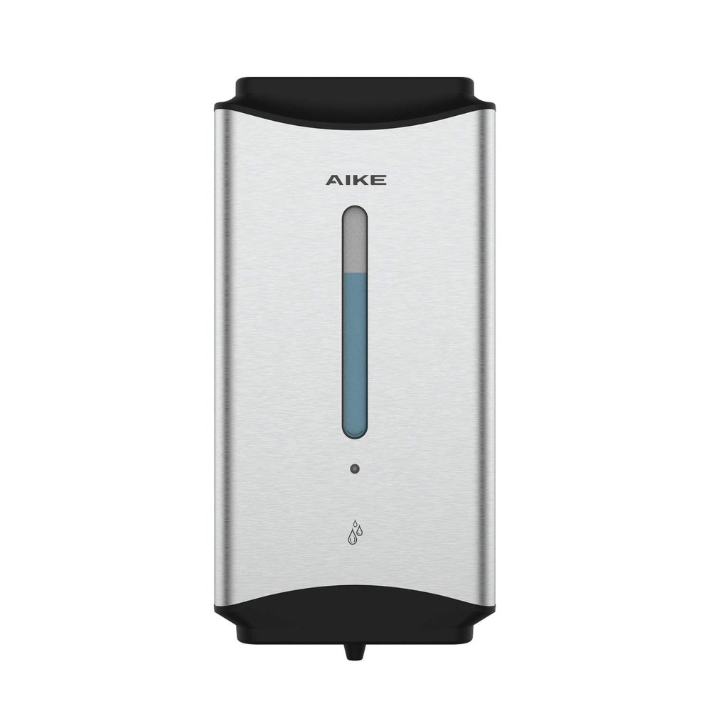 AIKE Automatic Soap Dispenser Commercial Wall Mounted Liquid Dispenser Brushed Stainless Steel Finish 1100ml Large Capacity