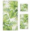 ALAZA Towel Bathroom Sets Tropical Green Palm Leaves on White Towel Set of 3 Soft Highly Absorbent Towels 1 Bath Towel 1 Hand Towel 1 Washcloth for Kitchen Beach Gym Spa Decorative view 1