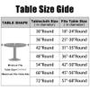 Smiry 45"-56" Round Fitted Tablecloth, Waterproof Plastic Table Cover view 2