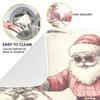 Nander Christmas Santa Claus With Gifts Red Background Dish Drying Mat for Kitchen Counter, Absorbent Reversible Dish Draining Mat,Rack Pad for Countertop, 18 x 24 Inches view 2