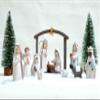 ENNAS Little People Nativity Set 12-Piece Mini Christmas Nativity Scene Set, Indoor Holiday Manger Figures for Tabletop Decor, White Nativity Figurines view 2