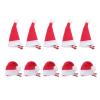 10pcs Santa Hat Hair Clip Christmas Hair Clips Mini Santa Hat Christmas Hair Barrettes Costume Headpiece Photo Props Chritmas Party Favor Decoration (Red) view 1
