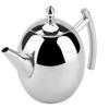 1.5 Liter Stainless Steel Tea Pot, Large Capacity Teapot Coffee Pot Tea Kettle Silver Coffee Pot with Removable Insufer for Home, Restaurant, Cafe, Loose Tea(1500ml) view 1
