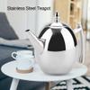 1.5 Liter Stainless Steel Tea Pot, Large Capacity Teapot Coffee Pot Tea Kettle Silver Coffee Pot with Removable Insufer for Home, Restaurant, Cafe, Loose Tea(1500ml) view 2