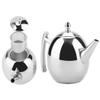 1.5 Liter Stainless Steel Tea Pot, Large Capacity Teapot Coffee Pot Tea Kettle Silver Coffee Pot with Removable Insufer for Home, Restaurant, Cafe, Loose Tea(1500ml) view 4