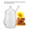 Agatige 245ml Honey Jars with Dipper, Crystal Plastic Beehive Honey Pot Syrup Dispenser for Home Kitchen view 4