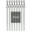 IF&D - Fabrics and Drapes - 60 inch (5 Foot) - 8 pack - White Fiberglass Drapery Curtain Pull Wands - Style #0229 view 1