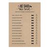Fun Express He Said She Said Game - Interactive Party Game for Couples & Friends Icebreaker & Conversation Starter - Ideal for Bridal Showers Weddings & Fun Nights in - 25 Pieces - Brown view 1
