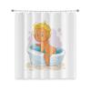 OERJU 72x84inch Cute Baby Bathing Shower Curtain Cartoon Lovely Naked Boy Funny Scene White Bathtub 3D Printed Modern Simple Kids Bathroom Decor Fabric Shower Curtain Liner Durable with Hooks view 1