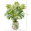 Nearly Natural 18in. Mini Areca Palm Artificial Plant in Floral Vase view 2