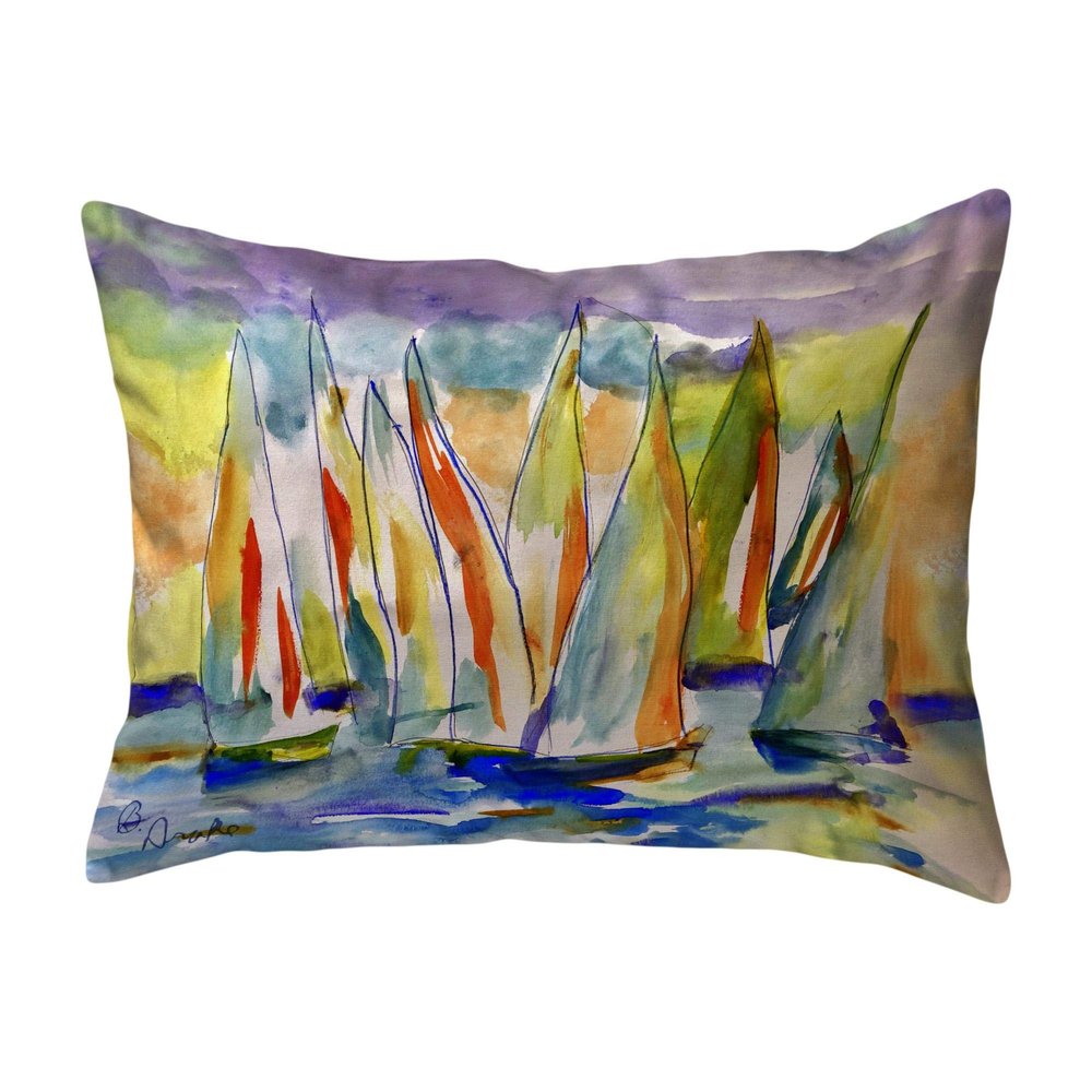 Betsy Drake Regatta Large Noncorded Pillow 16 Inches by 20 Inches