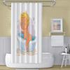 OERJU 72x78inch Cute Baby Bathing Shower Curtain Cartoon Lovely Naked Boy Funny Scene White Bathtub 3D Printed Modern Simple Kids Bathroom Decor Fabric Shower Curtain Liner Durable with Hooks view 3