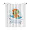 OERJU 72x78inch Cartoon Shower Curtain Cute Baby Wearing Swim Goggles Bathing White Bathtub 3D Printed Modern Simple Kids Bathroom Decor Waterproof Fabric Shower Curtain Liner Durable with Hooks view 1