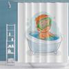 OERJU 72x78inch Cartoon Shower Curtain Cute Baby Wearing Swim Goggles Bathing White Bathtub 3D Printed Modern Simple Kids Bathroom Decor Waterproof Fabric Shower Curtain Liner Durable with Hooks view 2