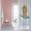 OERJU 72x78inch Cartoon Shower Curtain Cute Baby Wearing Swim Goggles Bathing White Bathtub 3D Printed Modern Simple Kids Bathroom Decor Waterproof Fabric Shower Curtain Liner Durable with Hooks view 4