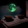Glow in The Dark Moon Star Wall Stickers for Kids Room 2 PCS,Luminous 3D Self-Adhesive DIY Removable Wall Sticker Fluorescent for Boys and Girls Bedroom Nursery Decor and Living Room (Green Moon) view 3