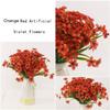 Artificial Outdoor Flowers,8 Bundles UV Resistant Fake Flowers,Artificial Violet Flowers Plastic Faux Flowers Greenery Plants for Outdoor Garden Porch Window Box Decoration(Orange Red) view 3