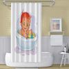 OERJU 72x78inch Cute Baby Happy Bathing Shower Curtain Cartoon Boy Yellow Duck White Bathtub Funny Scene Modern Kids Bathroom Decor Waterproof Fabric Shower Curtain Liner Durable with Hooks view 3
