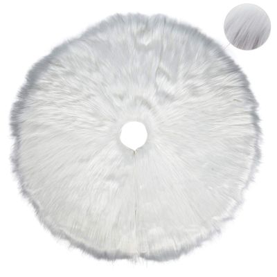 31Inch Christmas Tree Skirt Plush Tree Ornaments Xmas Holiday Tree Decoration for Christmas Home Party Decor