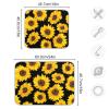 Blueangle Microfiber Dish Drying Mat for Kitchen Counter-top, Sunflower Pattern Dry Pad for Dishes, Flatware, Dinnerware, Serveware, Plate, Machine Wash (18" x 24") view 3