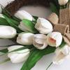 Wreaths LIU- Tulip White for Front Door Home Garden Wedding Party Decoration or Photography Props view 4